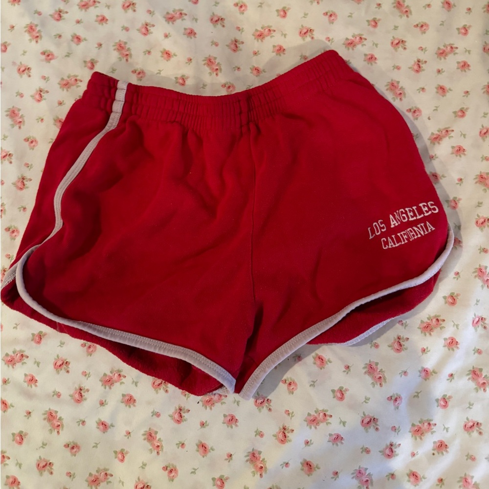 Brandy red sleep shorts